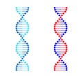 DNA icon chromosome genetics vector DNA gene molecule set of vector. Royalty Free Stock Photo