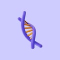 DNA icon 3d render concept for genetic information data analyze biomedical