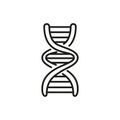 DNA icon - editable stroke Royalty Free Stock Photo