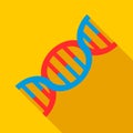 DNA icon, flat style Royalty Free Stock Photo