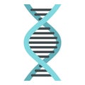 DNA icon, flat style Royalty Free Stock Photo