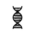 Dna icon hand drawn vector illustration isolated on white background Royalty Free Stock Photo