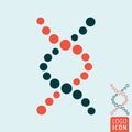 DNA icon isolated