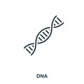 DNA icon. Line style icon design. UI. Illustration of DNA icon. Pictogram isolated on white. Ready to use in web design