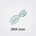 DNA Icon Logo Symbol - Gene Genetics Research Medical Science Human Health Emblem - Helix Pattern Infinity Concept Vector Royalty Free Stock Photo