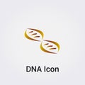 DNA Icon Logo Symbol - Gene Genetics Research Medical Science Human Health Emblem - Helix Pattern Infinity Concept Vector Royalty Free Stock Photo