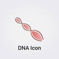 DNA Icon Logo Symbol - Gene Genetics Research Medical Science Human Health Emblem - Helix Pattern Infinity Concept Vector Royalty Free Stock Photo