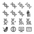 DNA icon set Royalty Free Stock Photo