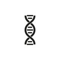 DNA icon. Simple vector illustration on a white background Royalty Free Stock Photo