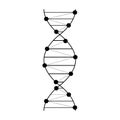 DNA icon vector. Logo chromosome illustration. Dna modified Royalty Free Stock Photo