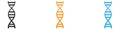 DNA vector logo set collection for web app ui Royalty Free Stock Photo