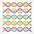 DNA icons, symbols for science and medicine. Royalty Free Stock Photo