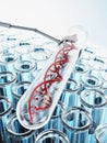 DNA inside test tube Royalty Free Stock Photo