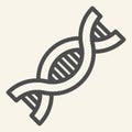 DNA line icon. DNK molecule outline style pictogram on white background. Genetic symbol chromosome for mobile concept Royalty Free Stock Photo