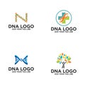 DNA logo design and illustration Royalty Free Stock Photo