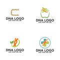 DNA logo design and illustration Royalty Free Stock Photo