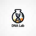 DNA logo vector concept, icon, element, and template for company