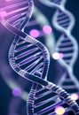 DNA Model: Human Genetic Inheritance. AI Generated