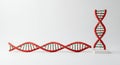 DNA Model on White Background Science and Genetics Royalty Free Stock Photo
