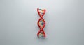 DNA Model on White Background A Visual Representation of Genetics Royalty Free Stock Photo
