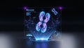 DNA Molecule Analysis with Futuristic Interface Royalty Free Stock Photo