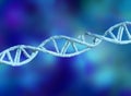 DNA molecule on a blurry background Royalty Free Stock Photo