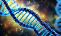 DNA molecule close up. Selective focus. Royalty Free Stock Photo