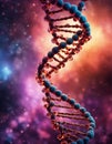 DNA molecule close up. Selective focus. Royalty Free Stock Photo