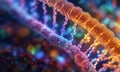 DNA molecule close up. Selective focus. Royalty Free Stock Photo
