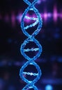 DNA molecule close up. Selective focus. Royalty Free Stock Photo