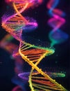 DNA molecule close up. Selective focus. Royalty Free Stock Photo