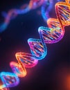 DNA molecule close up. Selective focus. Royalty Free Stock Photo