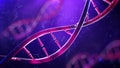 DNA molecule. Closeup of concept human genome. Royalty Free Stock Photo