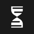DNA molecule dark mode glyph ui icon