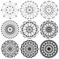 DNA Molecule Fractal Network Structure Vector. Abstract DNA string network connection, from the simple to the complicated shape
