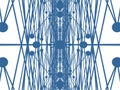 DNA Molecule Fractal Network Structure Vector. Abstract DNA string network connection, from the simple to the complicated shape