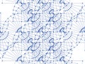 DNA Molecule Fractal Network Structure Vector. Abstract DNA string network connection, from the simple to the complicated shape