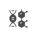 DNA molecule icon and medical concept Royalty Free Stock Photo