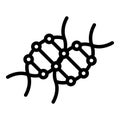 Dna molecule icon, outline style Royalty Free Stock Photo