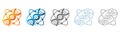 DNA Molecule Icon Set in Flat Design Vector Illustration Royalty Free Stock Photo