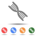 DNA molecule icon vector logo isolated on background Royalty Free Stock Photo