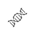 DNA molecule line outline icon