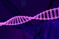 Dna molecule structure deep blue toning