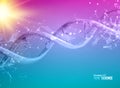 DNA molecules of poligons. Royalty Free Stock Photo