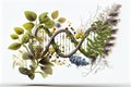 DNA plant concept created with Generative Ai Royalty Free Stock Photo