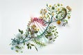 DNA plant concept created with Generative Ai Royalty Free Stock Photo