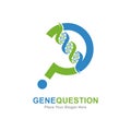 DNA question logo icon vector