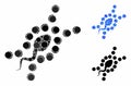 DNA replication Composition Icon of Round Dots Royalty Free Stock Photo