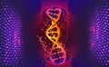 DNA. Research molecule. Scientific breakthrough in human genetics