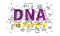 DNA research vector illustration